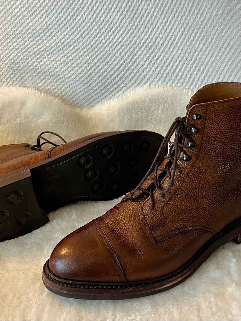 Purdey Men’s British Made Grain Leather Boots